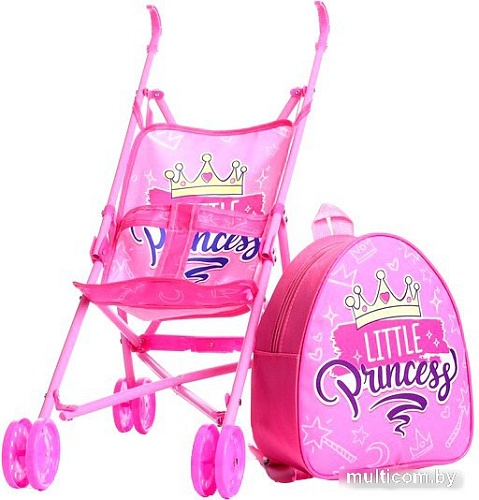 Коляска для кукол Happy Valley Little Princess с рюкзачком 7105143