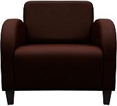 Интерьерное кресло Brioli Карл (экокожа, L13 коричневый/темные ножки)