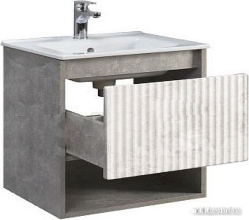 Belux Тумба под умывальник Долли НП 70-01 (23, белый глянцевый/бетон чикаго)