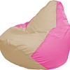 Кресло-мешок Flagman Груша Макси Г2.1-142 (светло-бежевый/розовый)