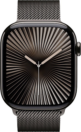 Умные часы Apple Watch Series 10 LTE 46 мм (титановый корпус, сланец/сланец, миланская петля S/M)