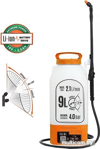 Аккумуляторный опрыскиватель Daewoo Power DSA 9Li