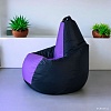 Кресло-мешок Mio Tesoro Груша Kombo XXL GF-130x85-CHL (черный/лаванда)