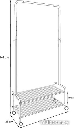 Стойка для одежды ЗМИ Валенсия 22М ВГВ 22М (белый)