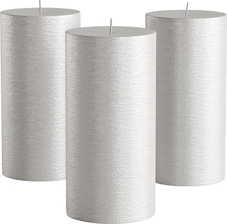 Набор свечей Мелт 150 мм (3 шт, серебряный)