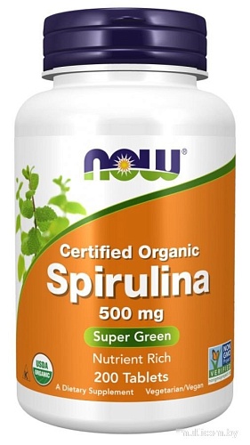 БАД Now Foods Org Spirulina (200 таблеток)