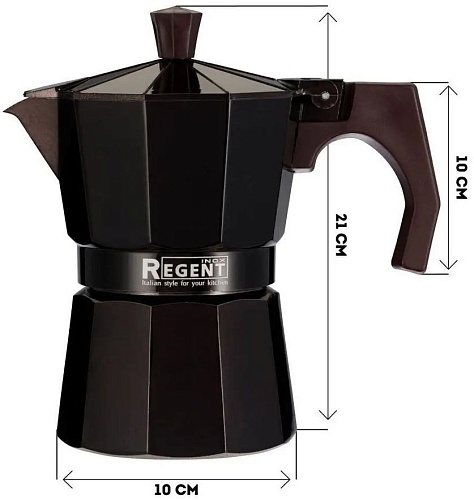 Гейзерная кофеварка Regent Linea Moka 93-MO-01-120