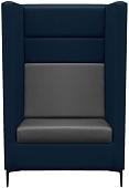 Интерьерное кресло Brioli Дирк (экокожа, L18 синий/L20 серый)