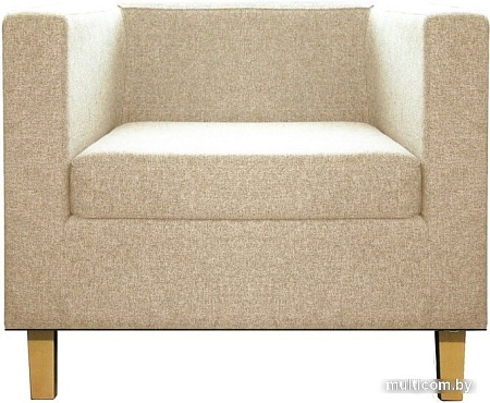 Интерьерное кресло Brioli Билли Д (рогожка, J1 кремовый/светлые ножки)