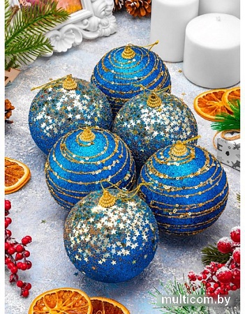 Елочная игрушка Elan Gallery 970101 (золото/синий)