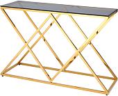 Консольный стол Stool Group Инсигния 120x40 ECST-026-TG-SK (стекло Smoke/сталь золото)