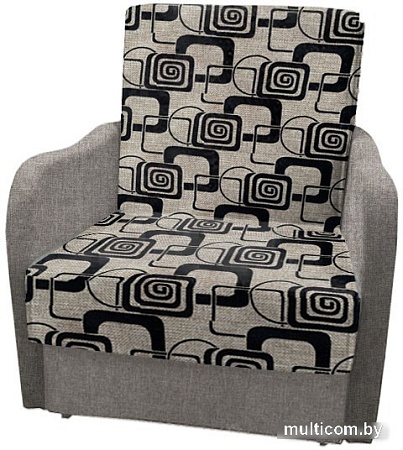 Кресло-кровать Асмана Виктория-1 (рогожка кубики коричневые/рогожка бежевый)