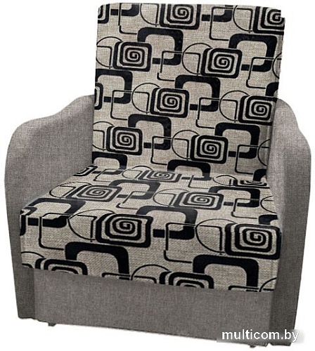 Кресло-кровать Асмана Виктория-1 (рогожка кубики коричневые/рогожка бежевый)