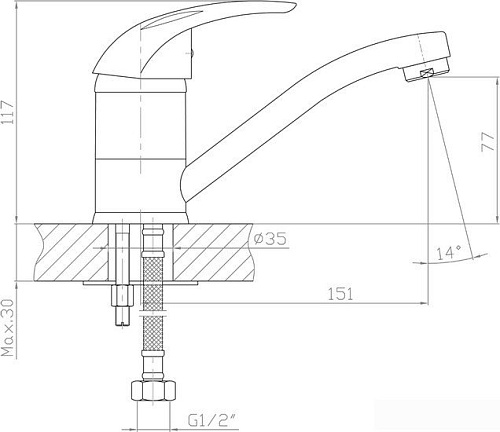 Смеситель Zollen Koln [KO51410622]