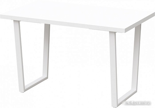 Кухонный стол Millwood Лофт Уэльс Л 160x80x75 (36 мм, белый/металл белый)