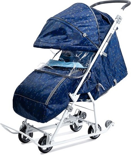 Санки-коляска Nika У3-1К/1 (северный синий)