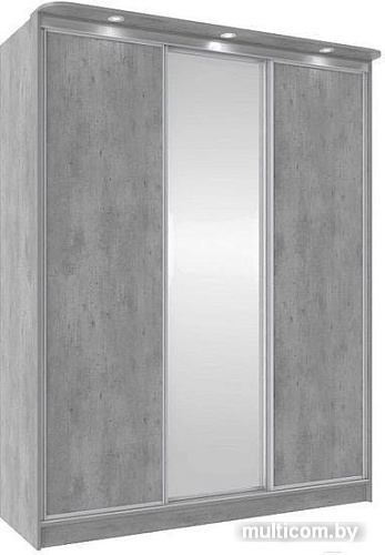 Шкаф-купе Глазов Домашний 1800 ЛДСП с зеркалом (atelier светлый)