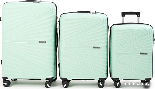 Комплект чемоданов Pride PP-9702 (3шт, мятный)