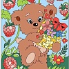 Картина по номерам Lori Мишка-сладкоежка Ркн-035