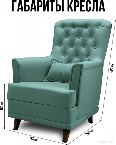 Интерьерное кресло Mio Tesoro Каприз (Velutto 43/шоколад)