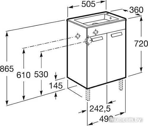Roca Debba тумба под умывальник венге [ZRU9302709]