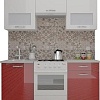 Кухня ВерсоМебель ЭкоЛайт-5 1.7 (белый/бургундский дождь)