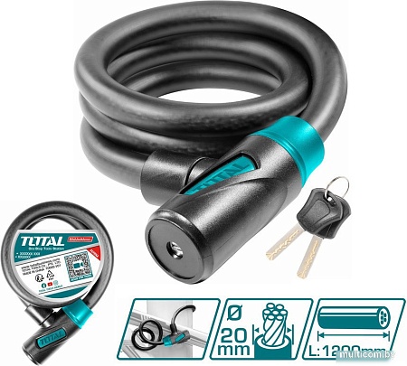 Тросовый велосипедный замок Total TBK12012