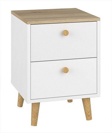 Тумба Премиум Рико (белый/дуб сонома)