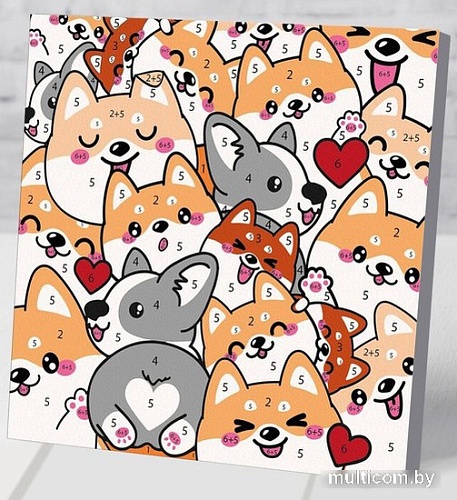 Картина по номерам Школа талантов Корги 7370539