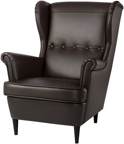 Кресло Ikea Страндмон 504.532.54 (Гранн/Бумстад темно-коричневый)