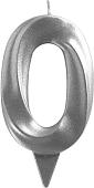 Свеча для торта Мультидом Грань Цифра 0 МС5-20 (хром)