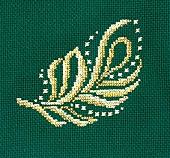 Набор для вышивания Сделай своими руками Золотые украшения. Перо З-25С