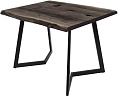 Кухонный стол Buro7 Уиллис 110 (с обзолом и сучками, дуб мореный/черный)