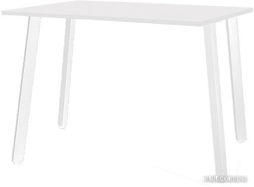 Кухонный стол Millwood Шанхай Л18 100x70 (белый/металл белый)