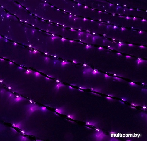 Световой дождь Luazon Led-400 контроллер (2x1.5 м, фиолетовый) [187297]