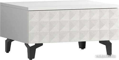 Консольный стол Shtabe Simple 7001 эко (травертин/белый/черный)