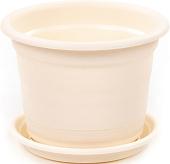 Кашпо Полесье Ксения №5 с поддонником 07404 (2 л, кремовый)