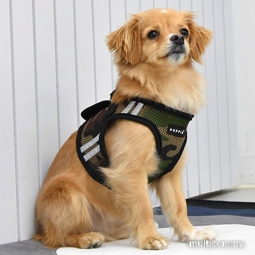Шлейка-жилетка Puppia Soft PAUA-HB1828-CA-L (камуфляж)