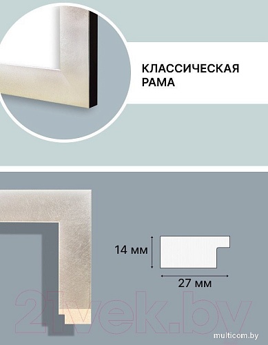 Фоторамка Декарт 40x50 8Л3082 (серебристый)