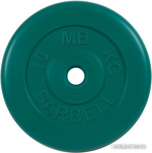 Диск MB Barbell Стандарт 26 мм (1x10 кг, зеленый)