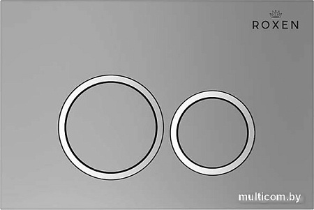 Унитаз подвесной Roxen Simple Compact в комплекте с инсталляцией StounFix Slim 6 в 1 915792 (кнопка: хром матовый)