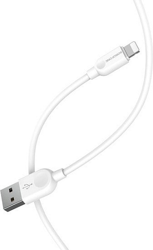 Кабель Borofone BX14 USB Type-A - Lightning (2 м, белый)