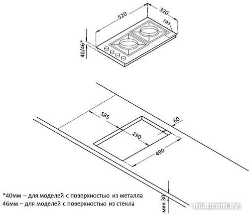 Варочная панель Korting HGG 3825 CN