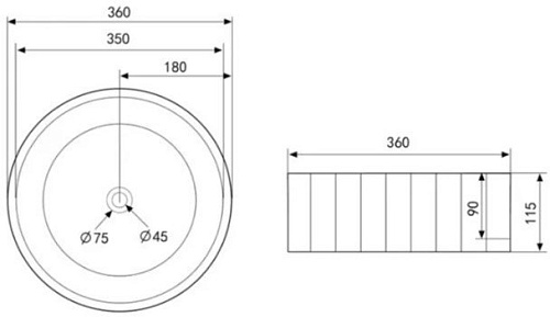 Умывальник Abber Bequem AC2111 (белый)