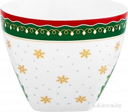 Чашка Elan Gallery Новогодняя елка 420734 (зеленый узор)