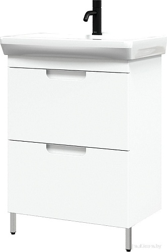 Belux Тумба под умывальник Мадейра Н 55-02 (1, белый глянцевый)
