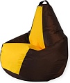 Кресло-мешок Mio Tesoro Груша Kombo XXL GF-130x85-SHZH (шоколад/желтый)