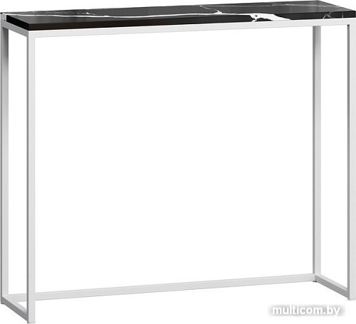 Консольный стол LoftyHome Годмар консольный (мрамор блэк/белый)