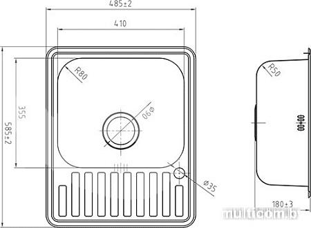 Кухонная мойка IDDIS Strit STR58SRi77