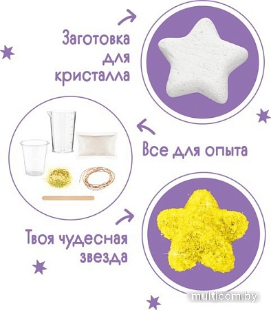 Набор для опытов Bumbaram Кристаллы. Чудесная звезда желтая A122